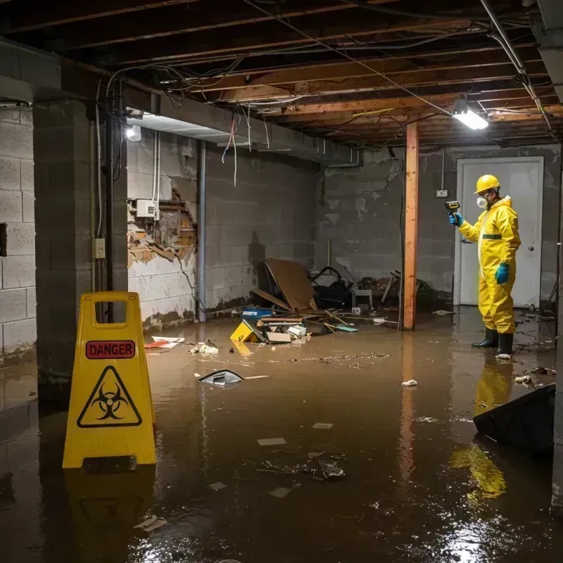 Flooded Basement Electrical Hazard in Meadowbrook, AL Property